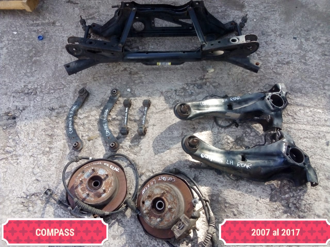 TREN POSTERIOR  JEEP COMPASS 2007 AL 2017